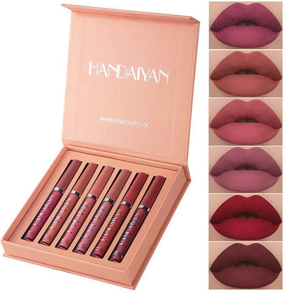 Ekskluzivni Set od 6 Tečnih Karmina Glam Lips